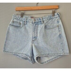 Z Cavaricci Light Blue Denim High Rise VTG Jean Shorts Womens 30 Inseam 3 IN